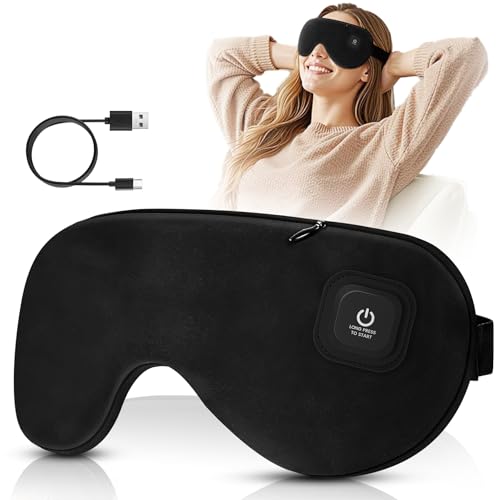 Heated Eye Mask, Rechargeable Hot & Cold Compress, 1000mAh