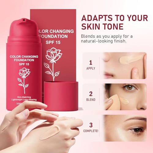 Korean Color-Changing Foundation for Mature Skin