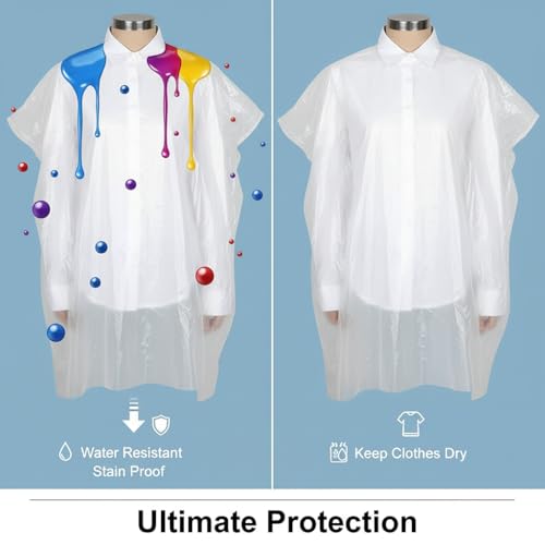 50 Pcs Disposable Hair Salon Capes 35.4×51.2" Waterproof