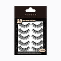 3D Faux Mink False Eyelashes - 5 Pairs, Black
