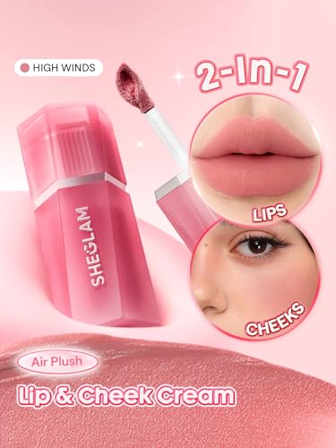 SHEGLAM Air Plush Lip & Cheek Cream - Long-Lasting Blush