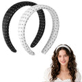 Polka Dot Satin Headband for Women - Non-Slip Padded Hair Accessory