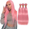 FuivJuix Pink Straight Human Hair Bundles – 28, 30, 32 Inch