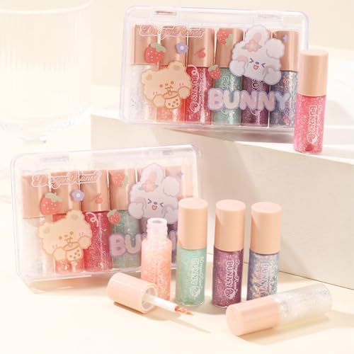 6 Colors Liquid Glitter Eyeshadow Set - Waterproof & Long-Lasting