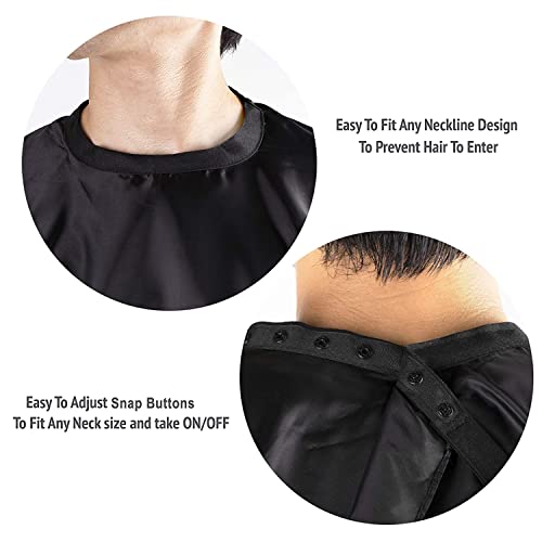 Delkinz Barber Cape with Adjustable Snap Closure waterproof Hair Cutting Salon Cape for Unisex, Perfect for Hairstylists (Pack of 1)