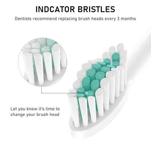 Toothbrush Heads for Philips Sonicare Replacement Brush Heads with Protective Cover Soft Dupont Bristles Electric Toothbrush Replacement Heads for Oral Health, 4 Pack