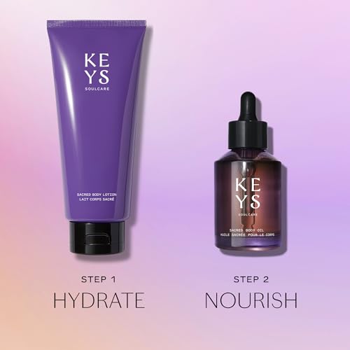 Keys Soulcare Sacred Body Duo, Includes Lotion & Oil, Hydrates & Nourishes for Smooth, Moisturized Skin, Absorbs Fast, Non-Greasy Feel, Cruelty-Free