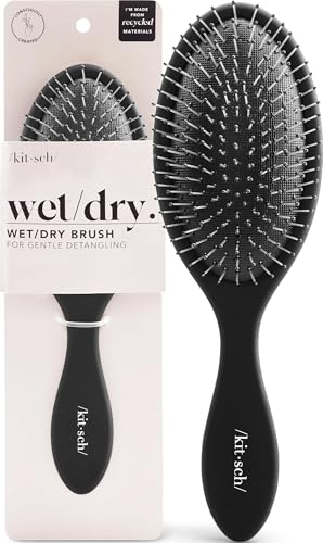 Kitsch Flexi Detangling Hair Brush for Wet & Dry Hair - Recycled Black