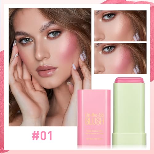 Cream Blush Stick for Cheeks - Waterproof & Long-Lasting