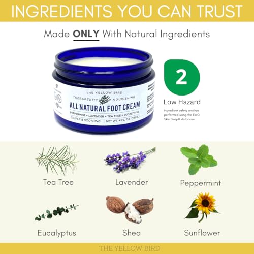 The Yellow Bird All Natural Foot Balm for Cracked Heels & Calluses