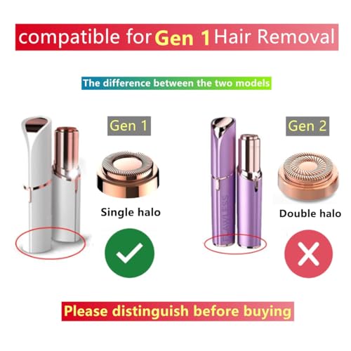 Flawless Hair Remover Replacement Heads GEN 1 - 8pcs, Gold-Plated, Hypoallergenic