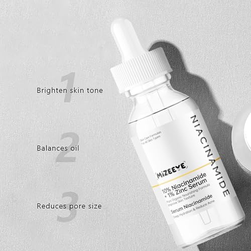 Niacinamide 10% + Zinc 1% Face Serum for Girls & Women, Moisturizing Niacinamide Serum for Acne, Redness.