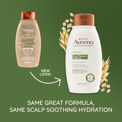 Aveeno Oat Milk Blend Moisturizing Shampoo with Coconut, 12 fl oz