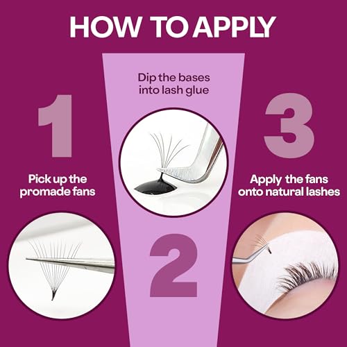 500 Premade Lash Fans | 3D-16D Volume Extensions | Glamgaze