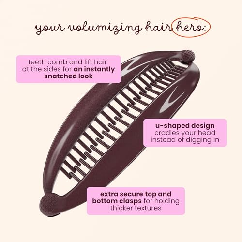 Cobana Banana Hair Clip 6'' – Volumizing Updo Clip for Thick Hair, Set of 2