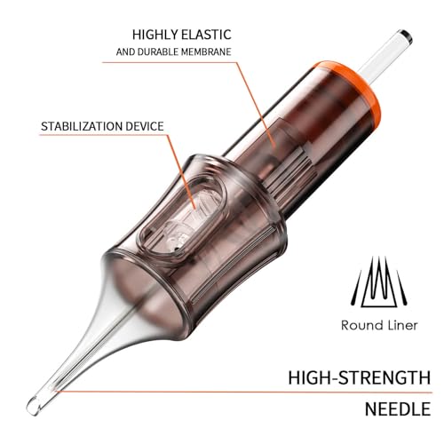 1207RL Round Liner Tattoo Needle Cartridges - 20 Pack