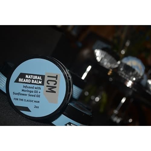 TCM Natural Beard Balm, Smooth, Soften, Shape with Shea Butter and Argan Oil, Moisturizing Lightweight Non-Greasy Shine for All Beard Types, 2 oz