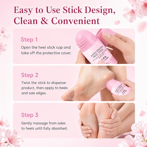 Sakura Foot Heel Moisturizing Stick with Shea Butter & Aloe Vera
