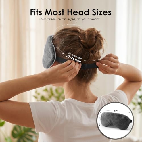 Gray MORLIDEN Heated Eye Mask for Dry Eyes & Stye - Microwave Warm Compress