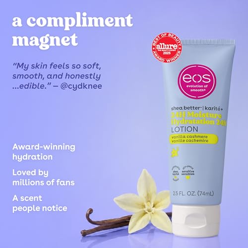 Travel Size Moisturizing Body Lotion with Shea Butter - Vanilla Cashmere 2.5 fl oz - 24H Hydration