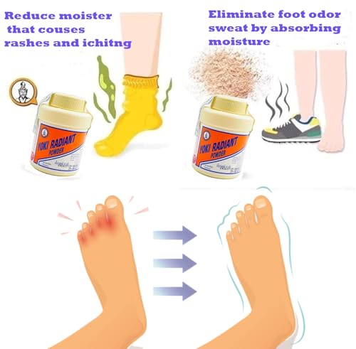 Cooling Natural Deodorant Powder for Feet & Underarms - 100g