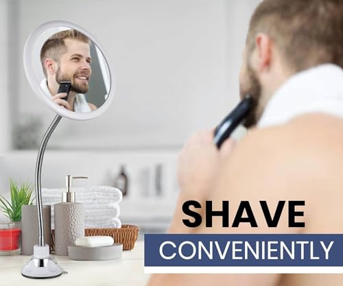 Fogless Shower Mirror with Adjustable Gooseneck - 6.7" Round