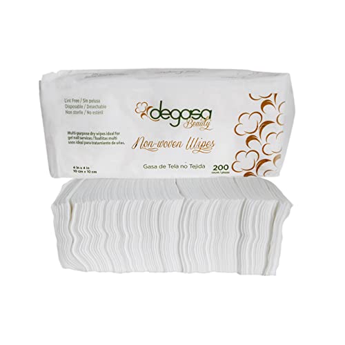Esthetic Cosmetic Non-Woven Facial Wipes for Salon and Spa Use, Lint Free Essentials for Facial Treatments (Nonwovens Wipes 200 Count) (4"x 4")