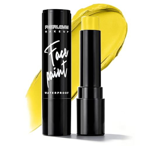 Yellow Face Paint Stick - Waterproof, Smudgeproof, High Pigment