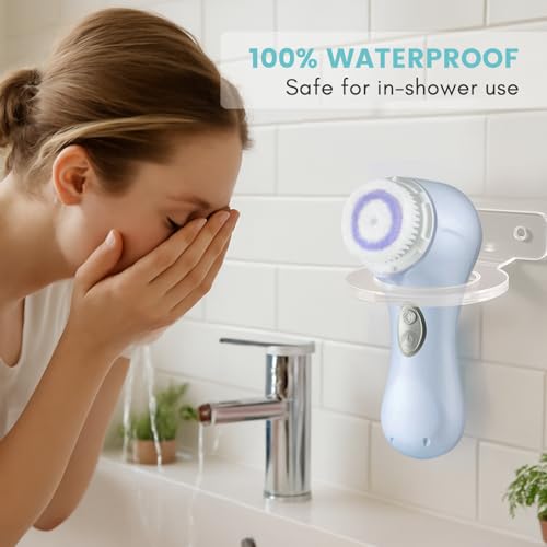 Acrylic Holder for Electric Face Scrubbers - Compatible with COSLUSCLSEVXY, TOUCHBeauty, WOVAZUS,Mia 2 Face Scrubber Stand, Waterproof & Durable Wall-Mounted Organizer