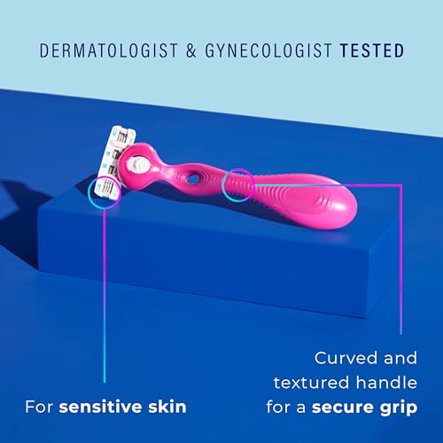 Schick Hydro Silk Ultimate Pubic Skin Protection, 4 Bikini Razor Refills | Bikini Line Razors for Women, Pubic Hair Razor Blades Refills Women, 4ct