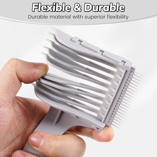 A 4-in-1 Detachable Blend Friend Fade Comb Set, Blend Friend, Barber Fade Comb, Uitable for Home, Salon Use, Compatible with all Hair Cutting Shears and Barber Tools (Grey New)