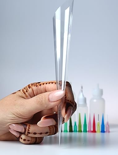 100pcs Empty Henna Cones – Pre-Rolled Cellophane Applicator