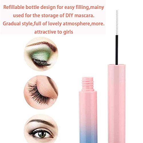 Reusable Mascara Tubes 6ML - 10 Pack Empty Bottles Gradient
