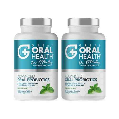 Oral Probiotics for Mouth Bad Breath Treatment for Adults: Dentist Formulated BLIS K12 M18 Advanced Oral Probiotics for Teeth and Gums, 60 Chewable Oral Health Probiotics Supplement Tablets (Mint 2pk)