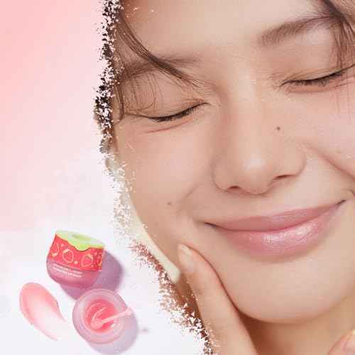 Look At Me Strawberry Honey Moisturizing Lip Balm, Natural Ingredients, Semi-Glossy, Natural Pink, Korean Skin Care, Long-Lasting Moisture, Gifts For Women (0.2 fl.oz.)