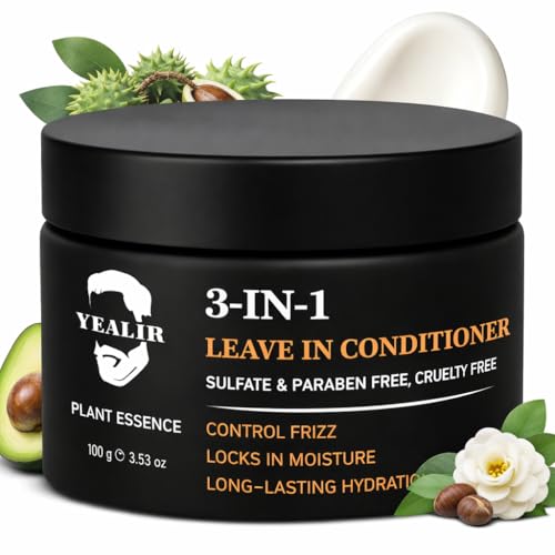 Leave-In Conditioner for Men - 3-in-1 Frizz Control & Curl Definition