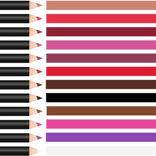 12Pcs Waterproof Matte Lip & Eyeliner Pencil Set - Long Lasting, Multi-Use