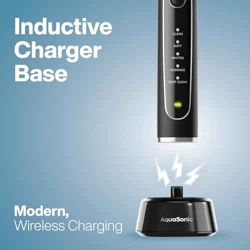 AquaSonic Electric Toothbrush Charger ? Conductive Charging Dock, Compatible with Most AquaSonic Toothbrushes ? Genuine, Authentic Parts (Black)