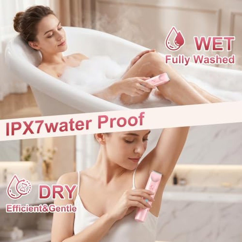 DEBARK 2-in-1 Bikini Trimmer for Women - Waterproof Electric Razor