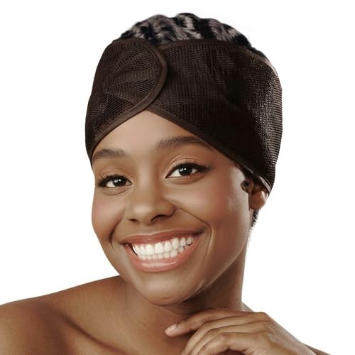 DONNA Black Mesh Hair Wrap for Women - Breathable, Adjustable Sleep & Daily Cap