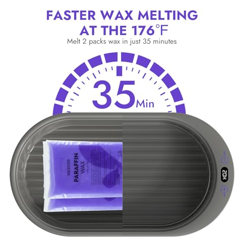 2L Paraffin Wax Machine for Hands - Digital Wax Bath Warmer with 4 Wax Packs