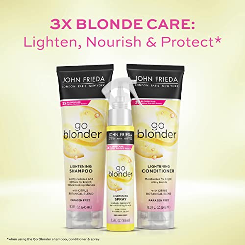 John Frieda Sheer Blonde Go Blonder Conditioner, Gradual Lightening Conditioner, 8.3 oz, with Citrus and Chamomile, featuring our BlondMend Technology