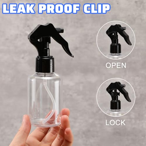 Domensi 30 Pack 4 oz Plastic Spray Bottles with Black Trigger Sprayers – Travel & Home Use