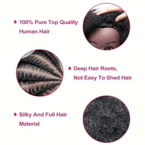 Afro Mannequin Head 4C Human Hair 8" Curly - Braiding Practice