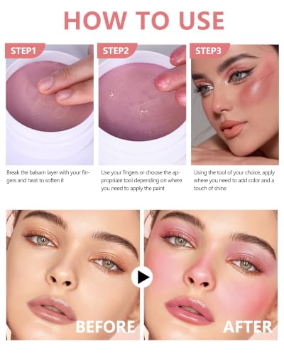Lestpola Natural Miracle Glow Balm Tinted Cream Blush - Long-Lasting & Waterproof