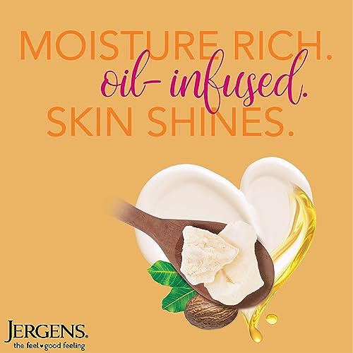 Jergens, Hand and Body Lotion, Shea Butter Deep Conditioning Moisturizer, 3X More Radiant Skin, with Pure Shea Butter, Dermatologist Tested, 3 Oz, Pack of 8