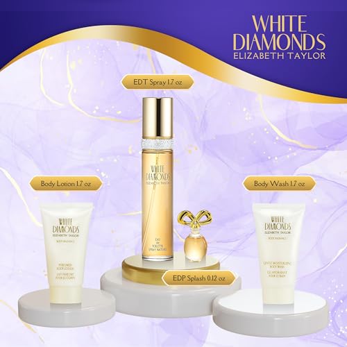 Elizabeth Taylor White Diamonds EDT 4 Piece Gift Set 1.7 oz