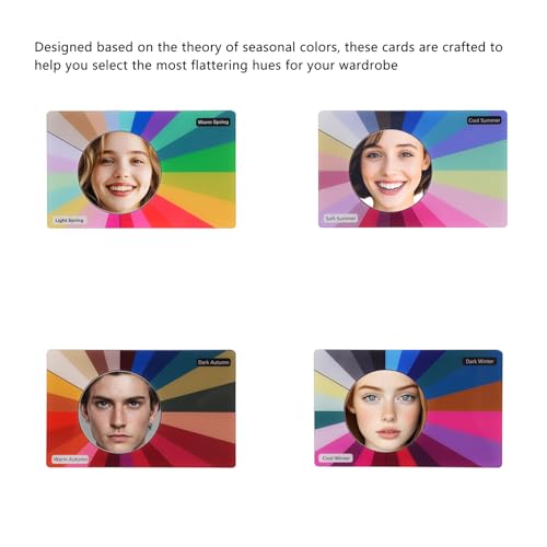 Seasonal Color Selection Cards - 4-Card Set for Fashion Matching