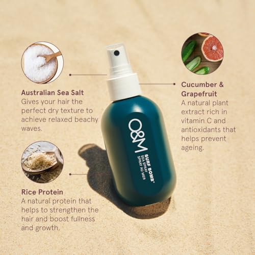 O&M Surf Bomb Sea Salt Texture Spray 1.7 Fl Oz Beach Wave Styling Mist