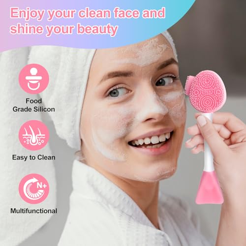 Silicone Face Scrubber Brush Cleansing Exfoliator Tool Kit